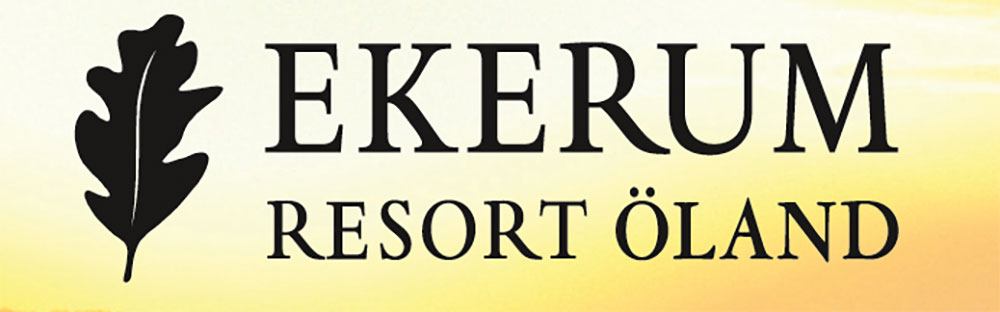 Ekerum Resort Ölands logga på en solig bakgrund
